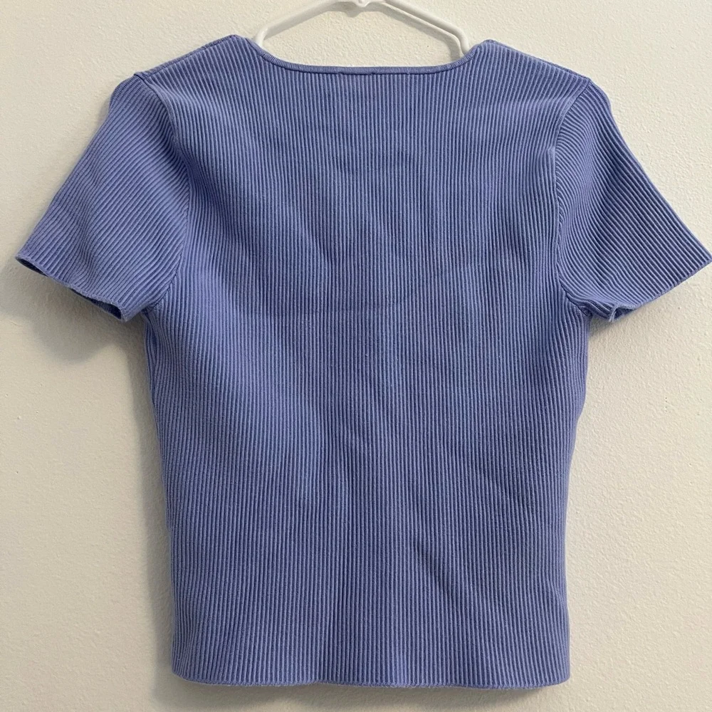 Abercrombie & Fitch Ribbed Square Neck Top - Picture 2 of 7